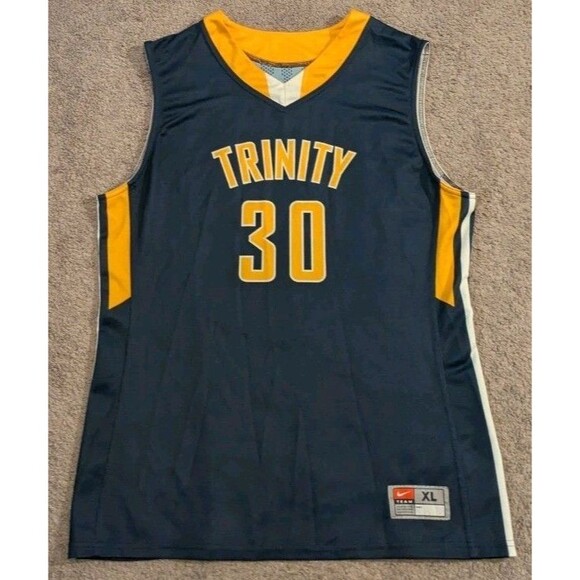 2013 Nike Team Trinity College Bantams Blue Basketball Jersey #30 Men's XL - Picture 1 of 5